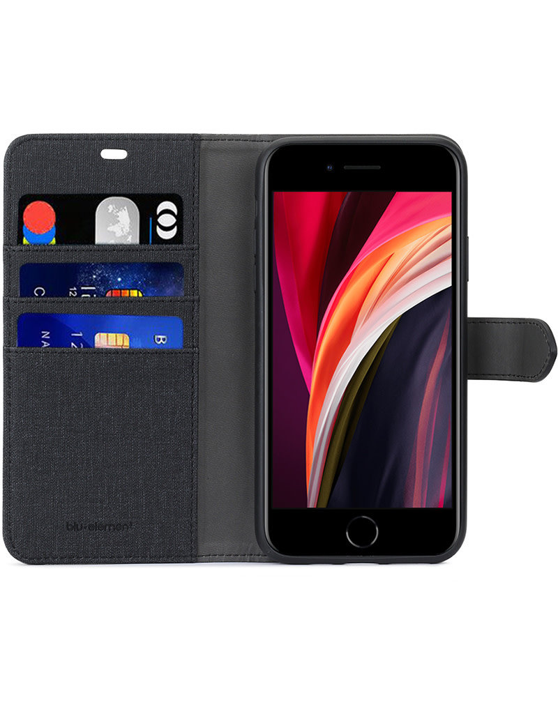 Blu Element Étui Folio 2 en 1 pour iPhone SE 2020/8/7 - Noir