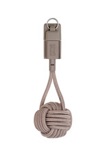 Native Union 2 in 1 Lightning Cable and Key Ring - Taupe