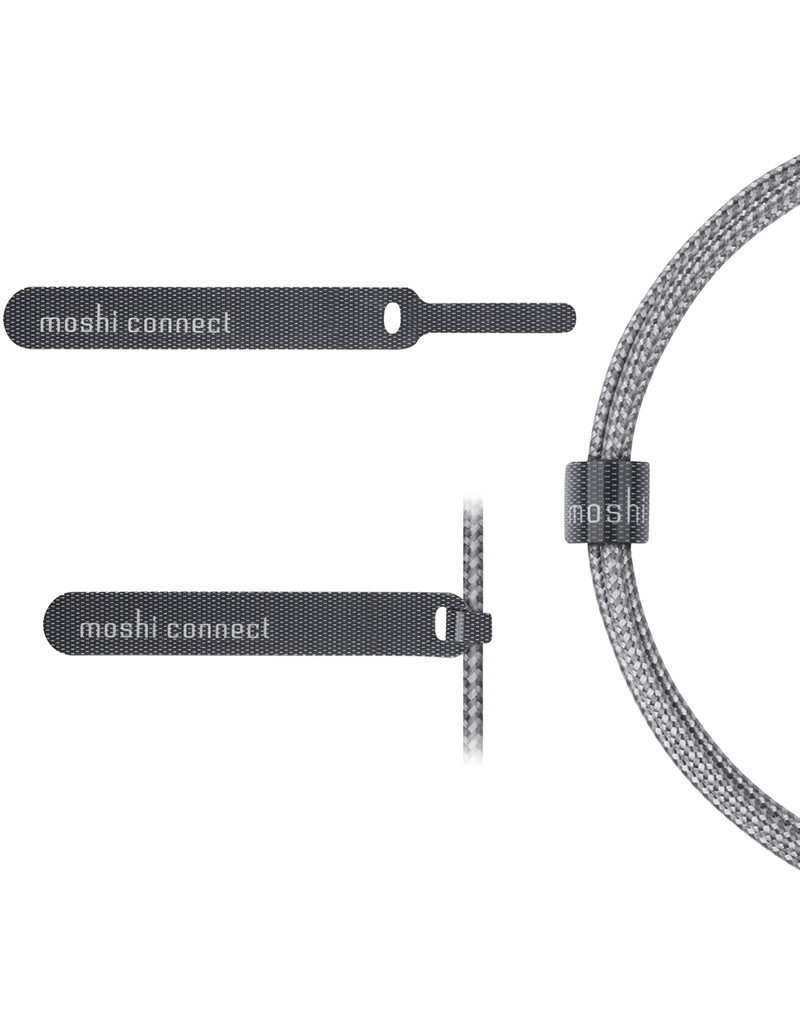 Moshi Câble Lightning vers auxiliaire 3.5mm - 4 Pieds (1.2m) - Gris
