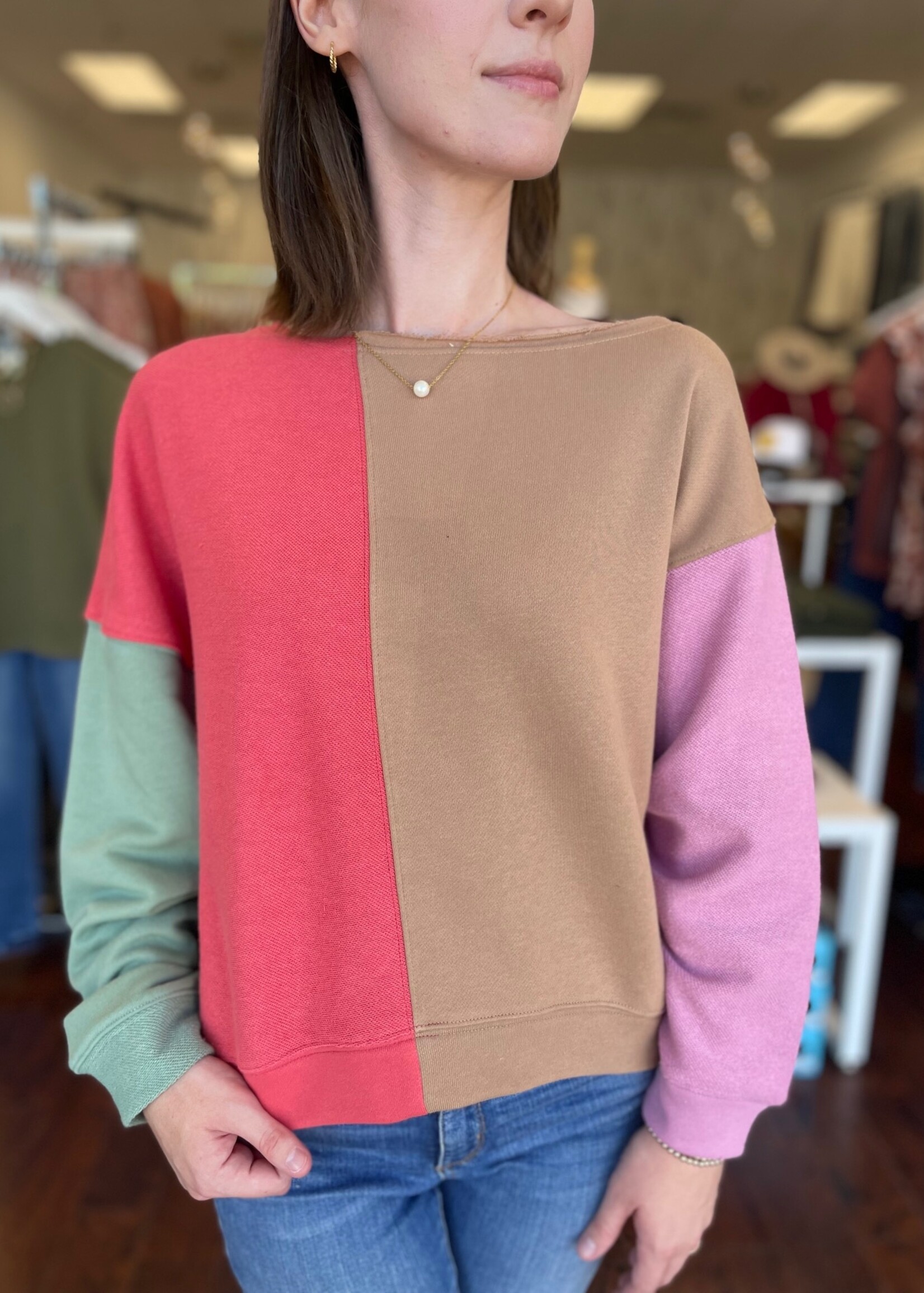 Color Block Sweatshirt Tennessee - Orange – All Inspired Boutiques