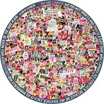 Eeboo Women March! 500-Piece Round Jigsaw Puzzle