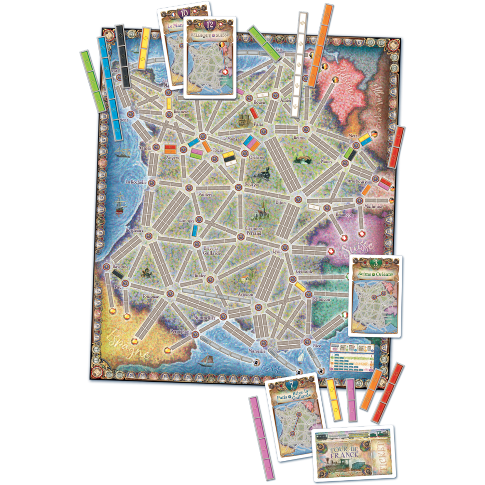  Ticket to Ride France + Old West Board Game EXPANSION
