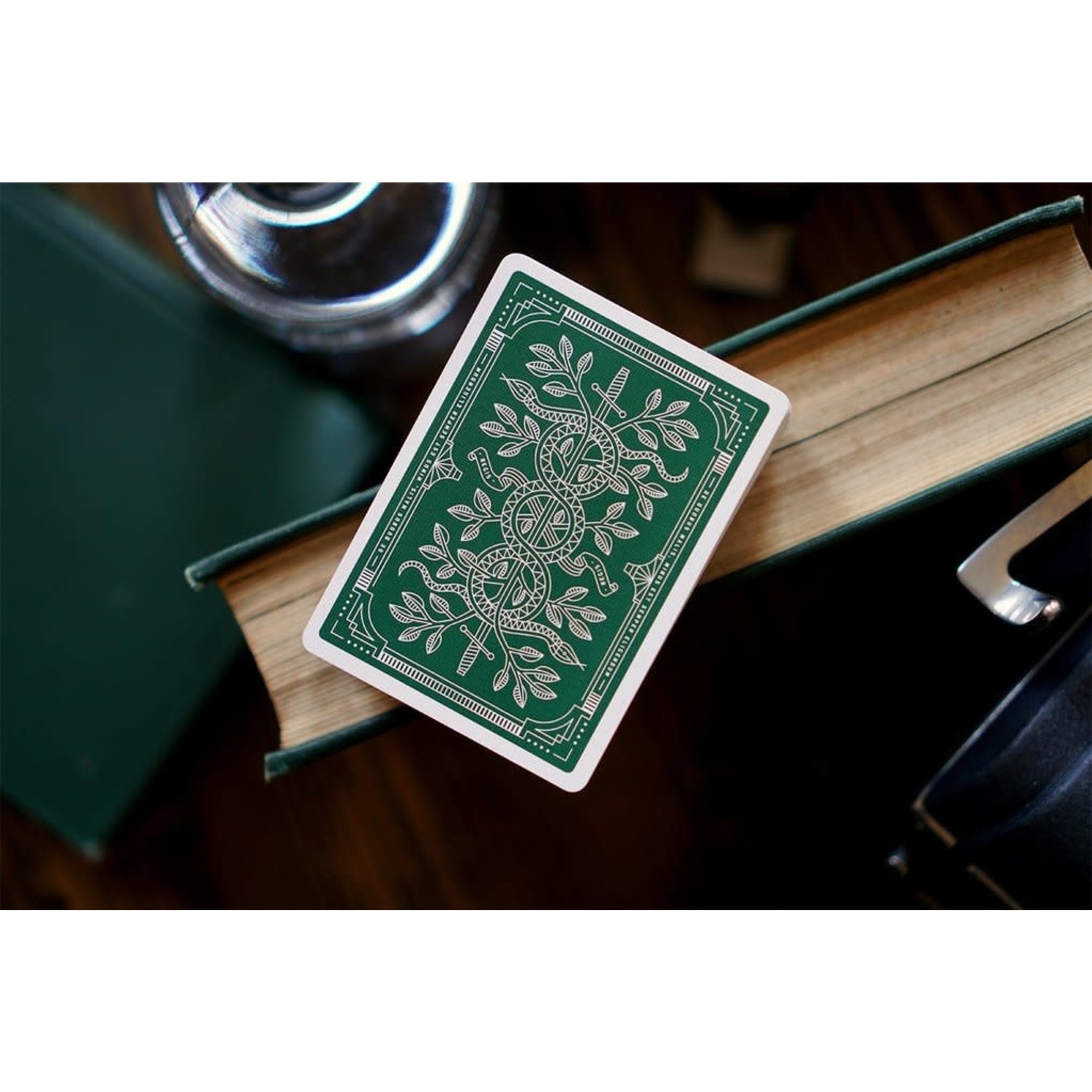 monarch green playing cards