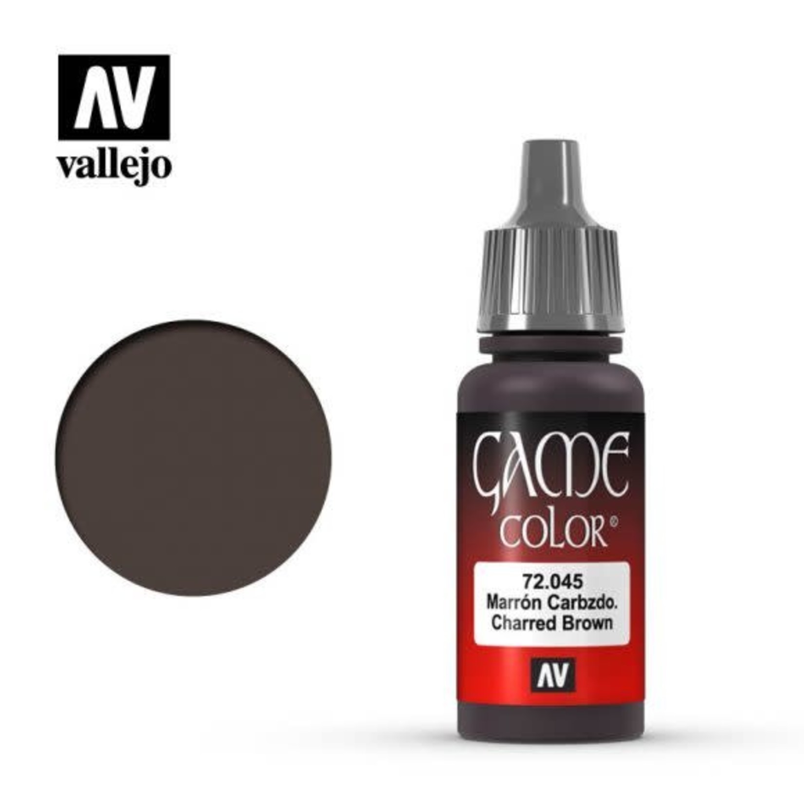 Vallejo Vallejo Game Color Paint: Charred Brown 72.045