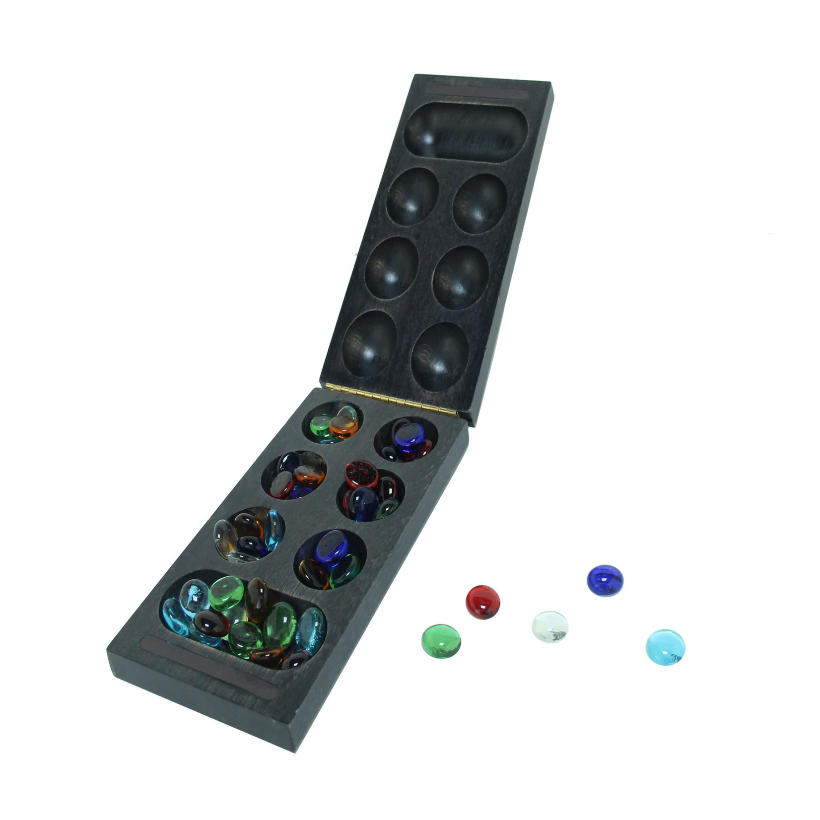 Stone Game Wooden Board, Wooden Mancala Game, Board Game Mancala