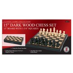 John Hansen 15-Inch Folding Chess Set (Ebony & Natural)