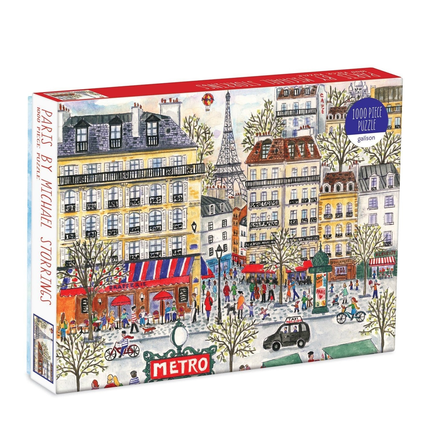 Galison Paris by Michael Storrings, 1000-Piece Jigsaw Puzzle