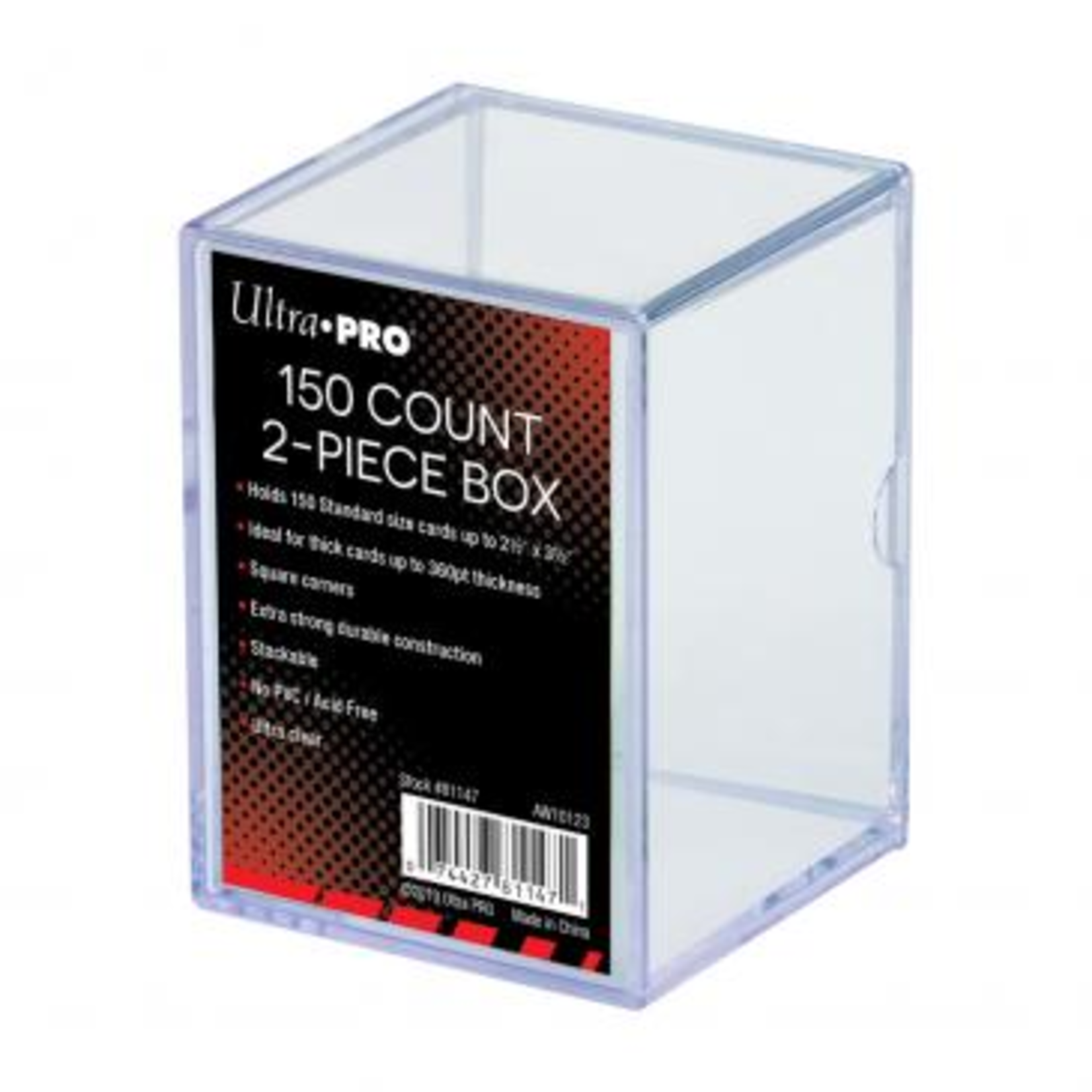 Ultra Pro Deck Box: 2-Piece, Heavy Duty, Clear (Holds 150 Cards)