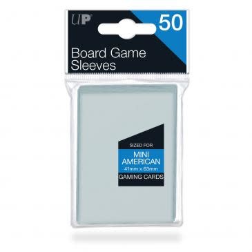 Ultra Pro Board Game Sleeves 41mm x 63mm Mini American (50) Ultra Pro Board Game Sleeves 41mm x 63mm Mini American (50)