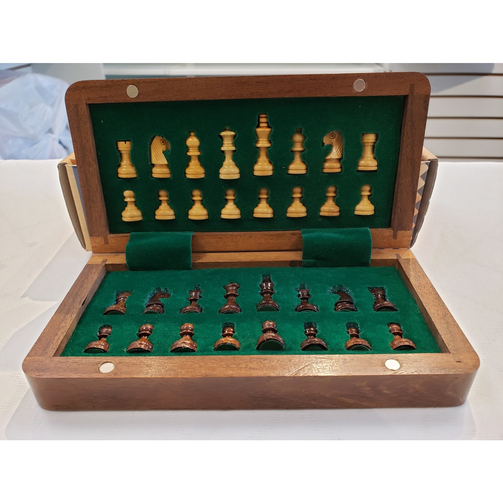 Wood Expressions Chess Set 7" Magnetic Folding