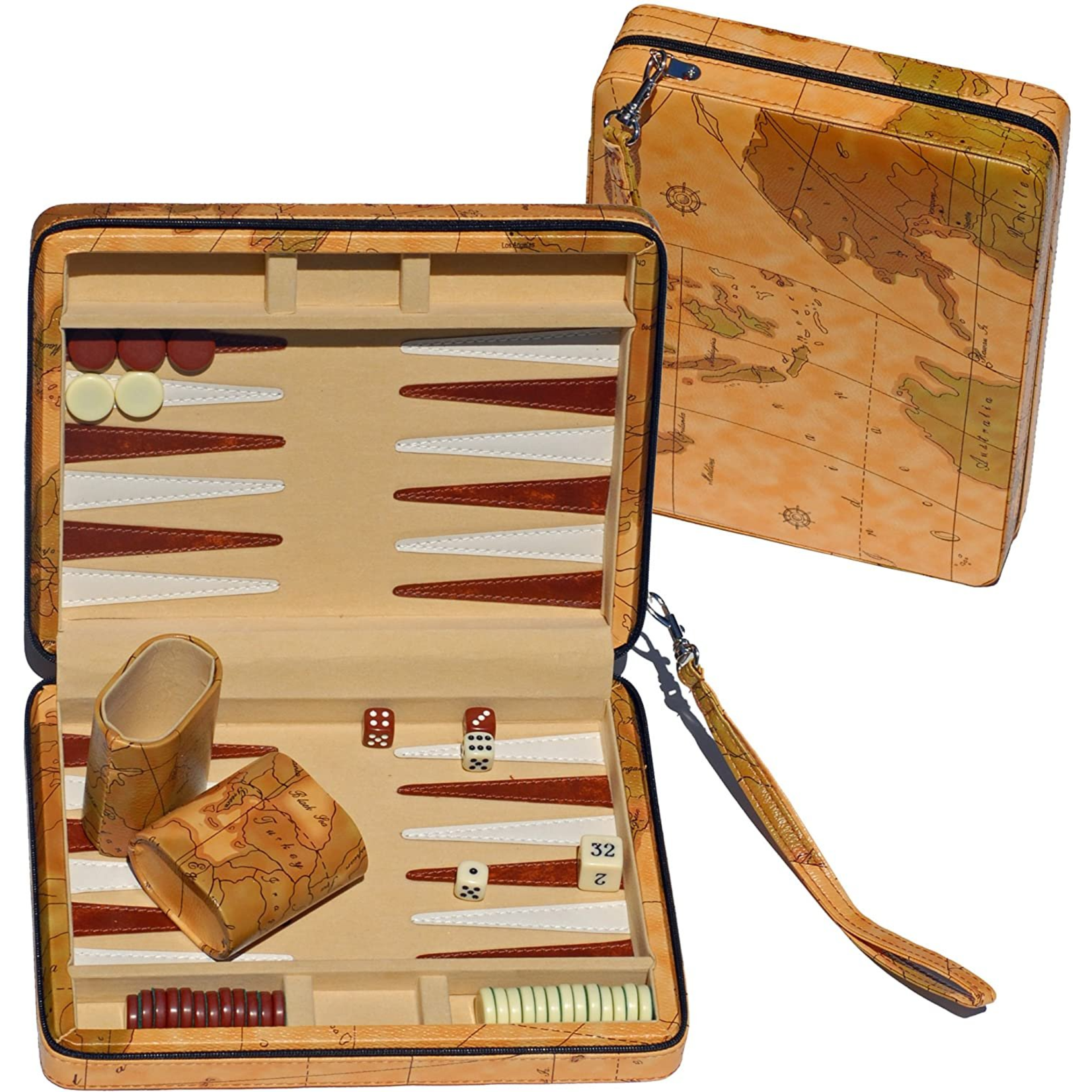 Wood Expressions 9-Inch Backgammon (Tan)