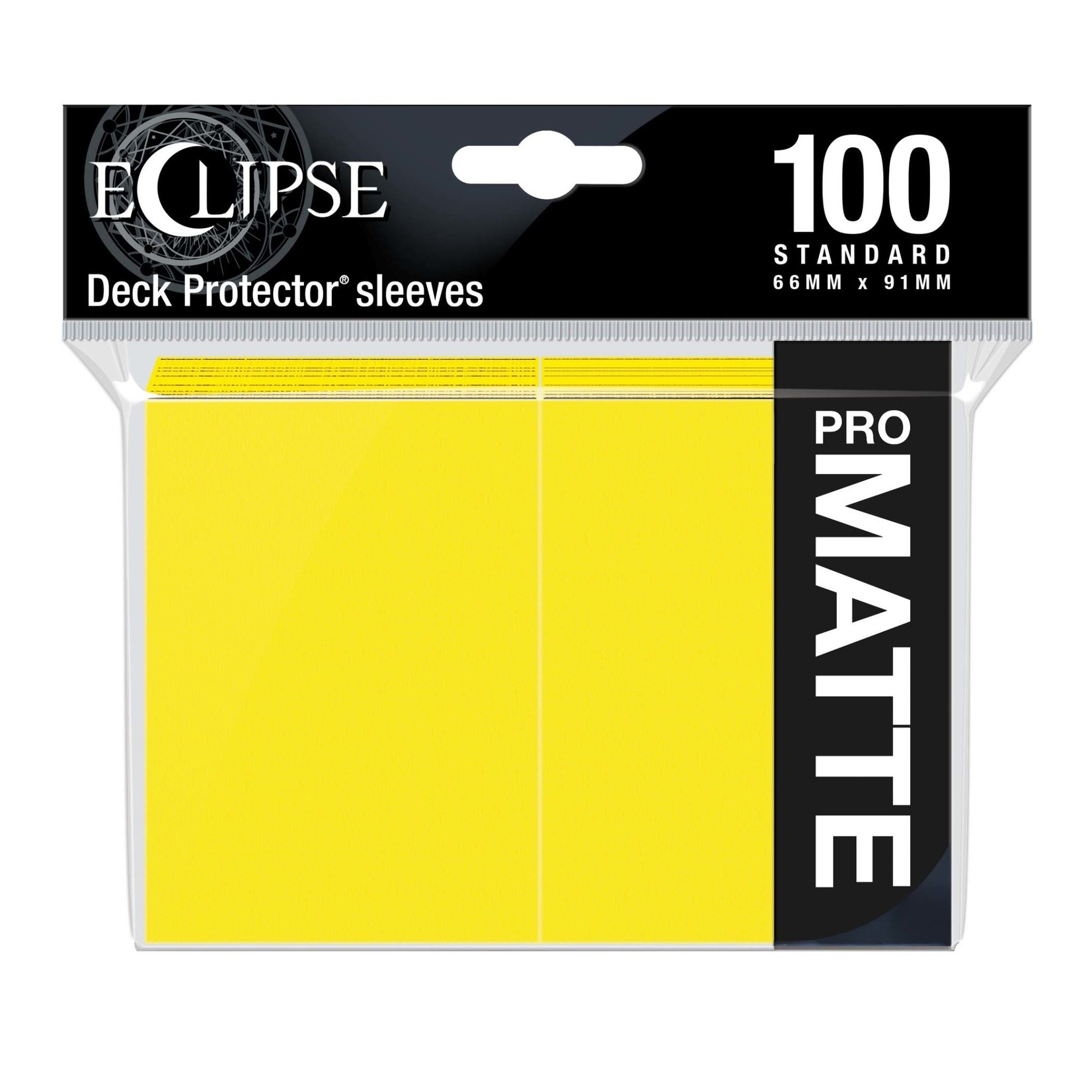 Ultra Pro Card Sleeves: Eclipse, PRO-Matte Lemon Yellow, Standard (100 Count)