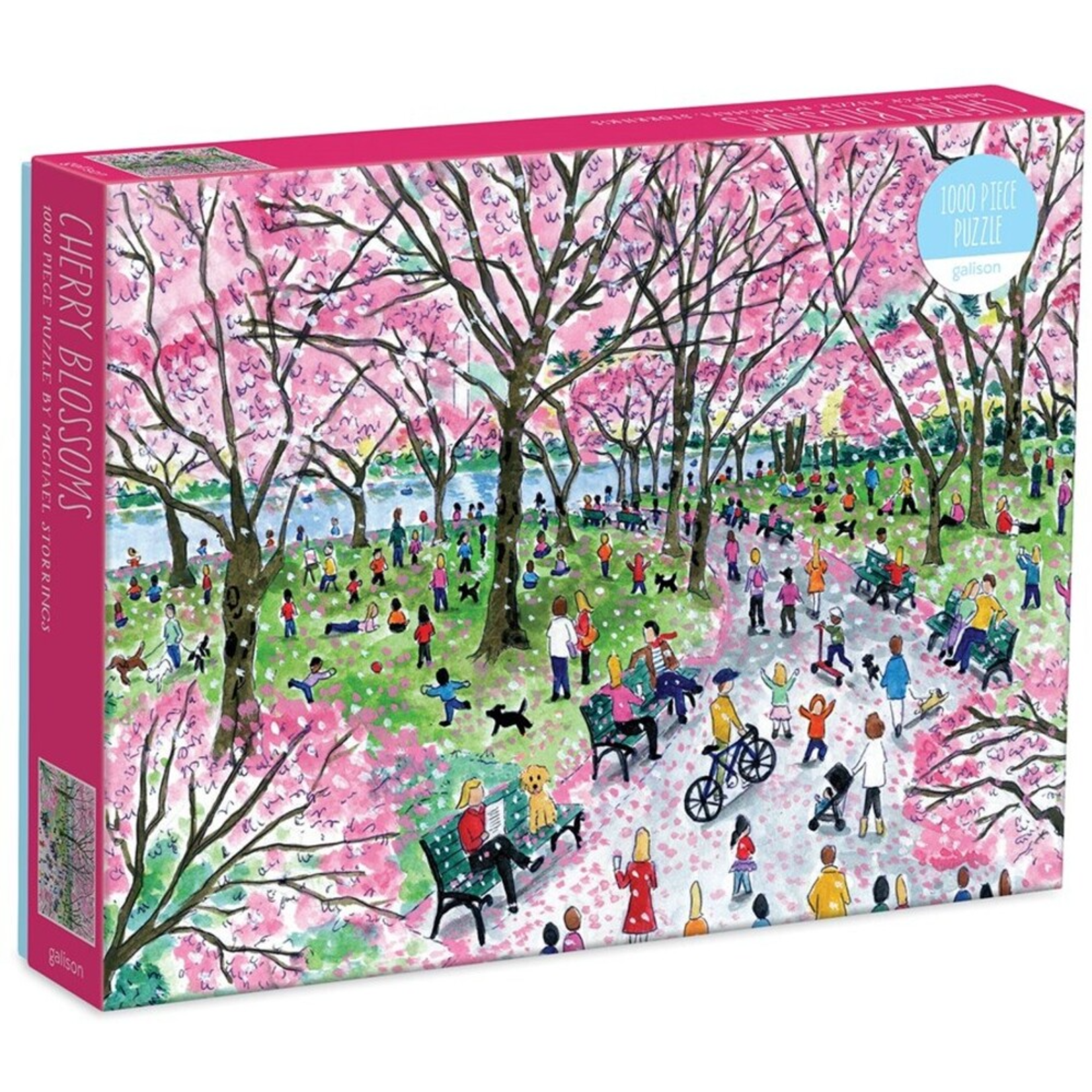 Galison Cherry Blossoms by Michael Storrings, 1000-Piece Jigsaw Puzzle