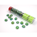 Chessex Glass, Iridized Green Stones