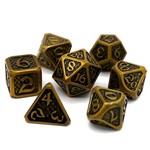 Die Hard Dice 7-Piece Dice Set: Drakona Eldric Electrum