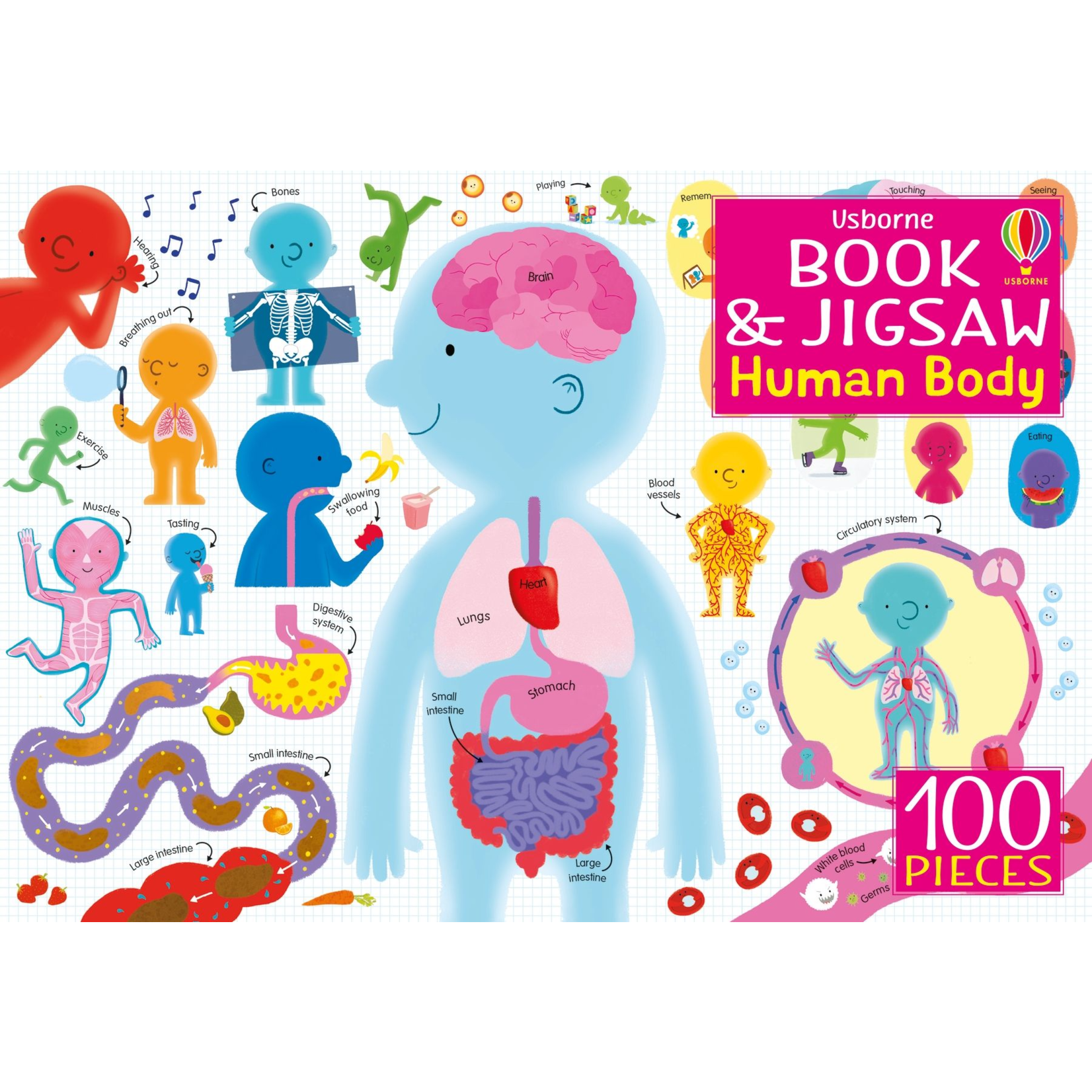 Usborne Human Body, 100-Piece Jigsaw Puzzle (with Book)