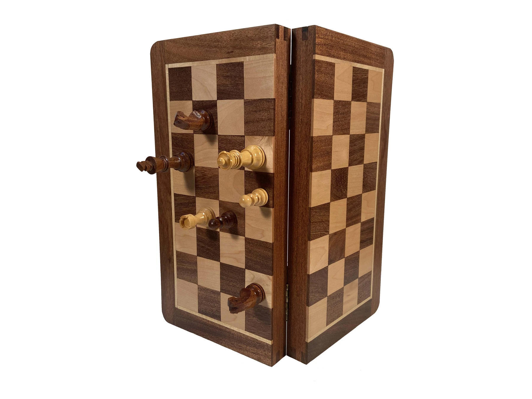 WE Games Travel Magnetic Folding Walnut Wood Chess Set – Wood Expressions