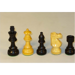 Chess Pieces 3.5" SW Black/Natural Boxwood French