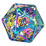 Hymgho Dice US Hymgho D20 Rainbow Hollow Metal Dragon