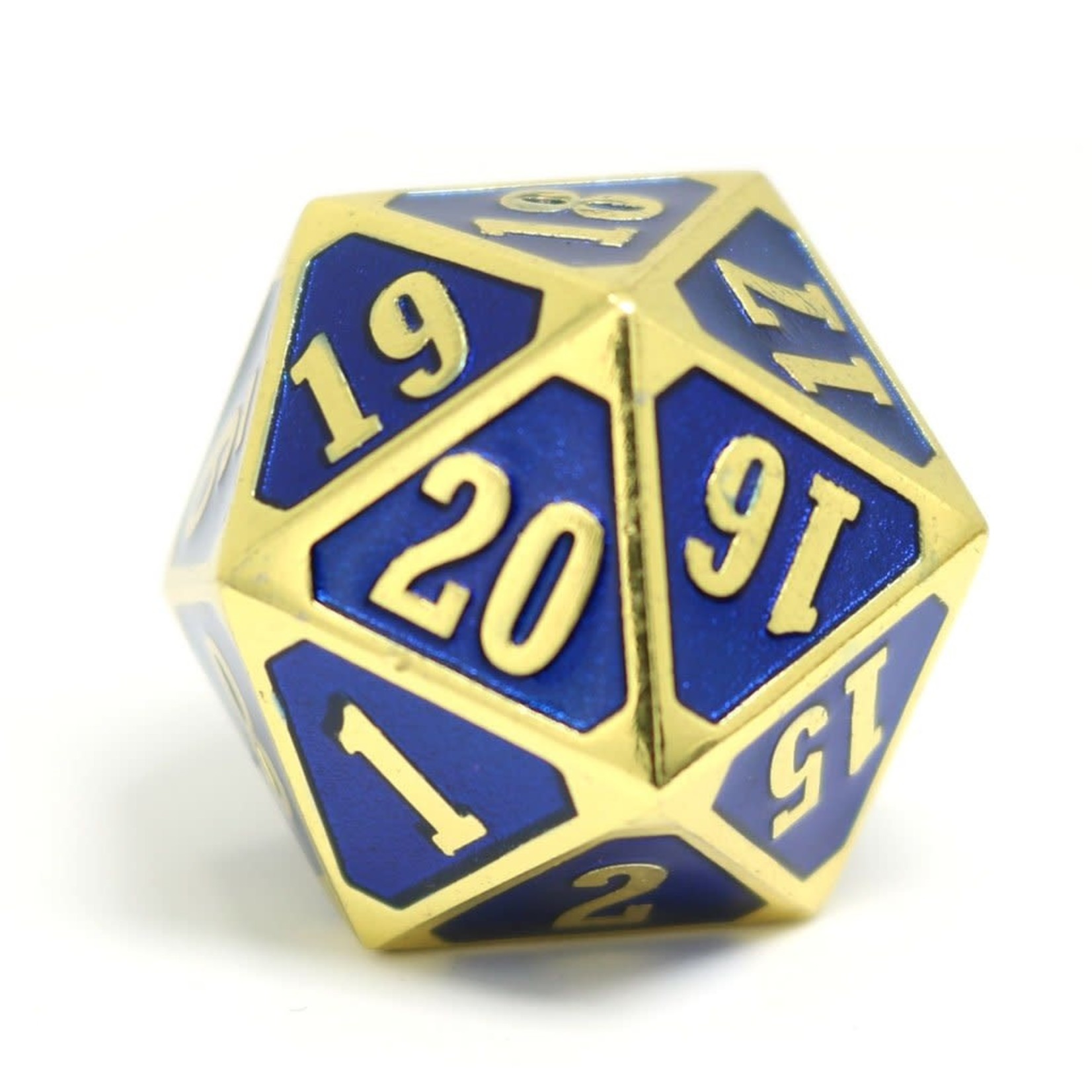 Die Hard Dice Roll Down D20 Shiny Gold Sapphire