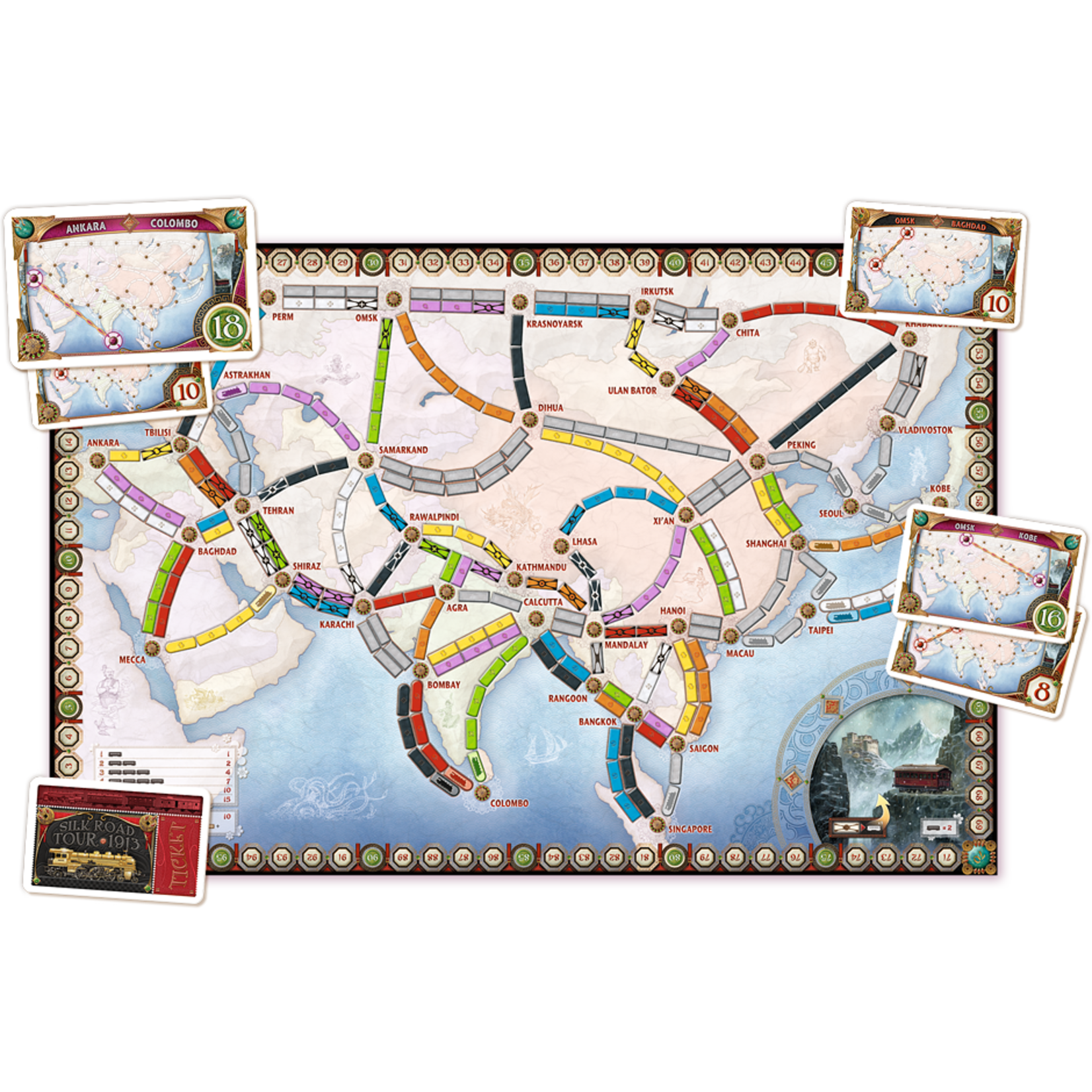 Days of Wonder Ticket to Ride: Asia (Map Collection, Volume 1, Expansion)