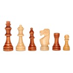 Wood Expressions Staunton-Style Brown & Natural Wooden Chess Pieces (3.75" King)