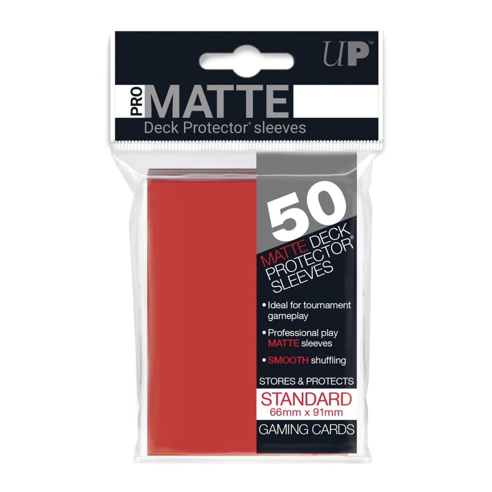 Ultra Pro Card Sleeves: PRO-Matte Red, Standard (50 Count)