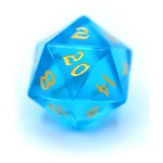 Hymgho Dice US D20 Glass Clear Blue