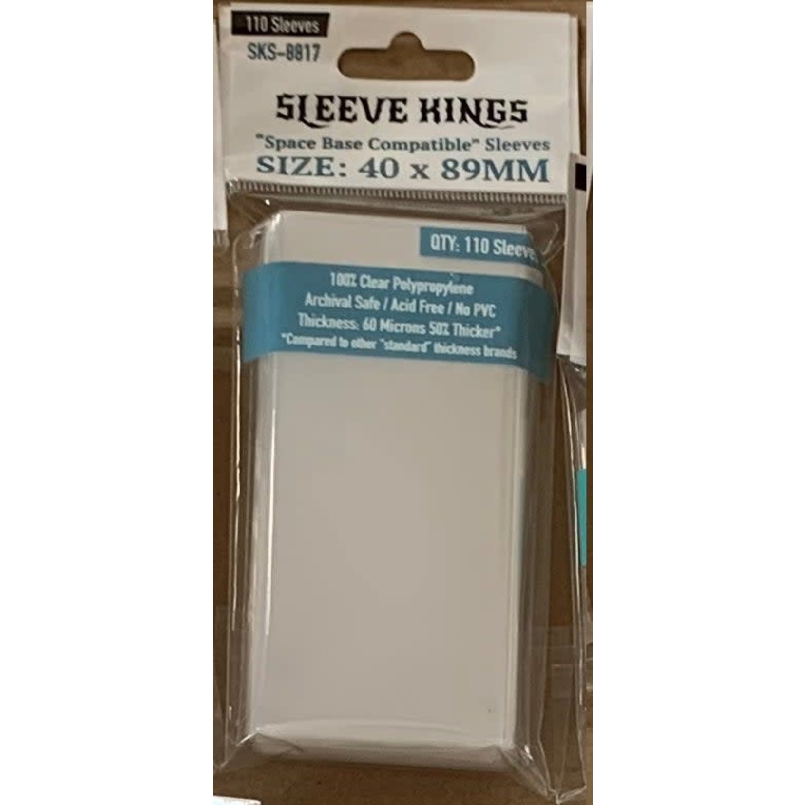 Sleeve Kings Card Sleeves: "Space Base" Compatible (40x89mm, 110 Count)