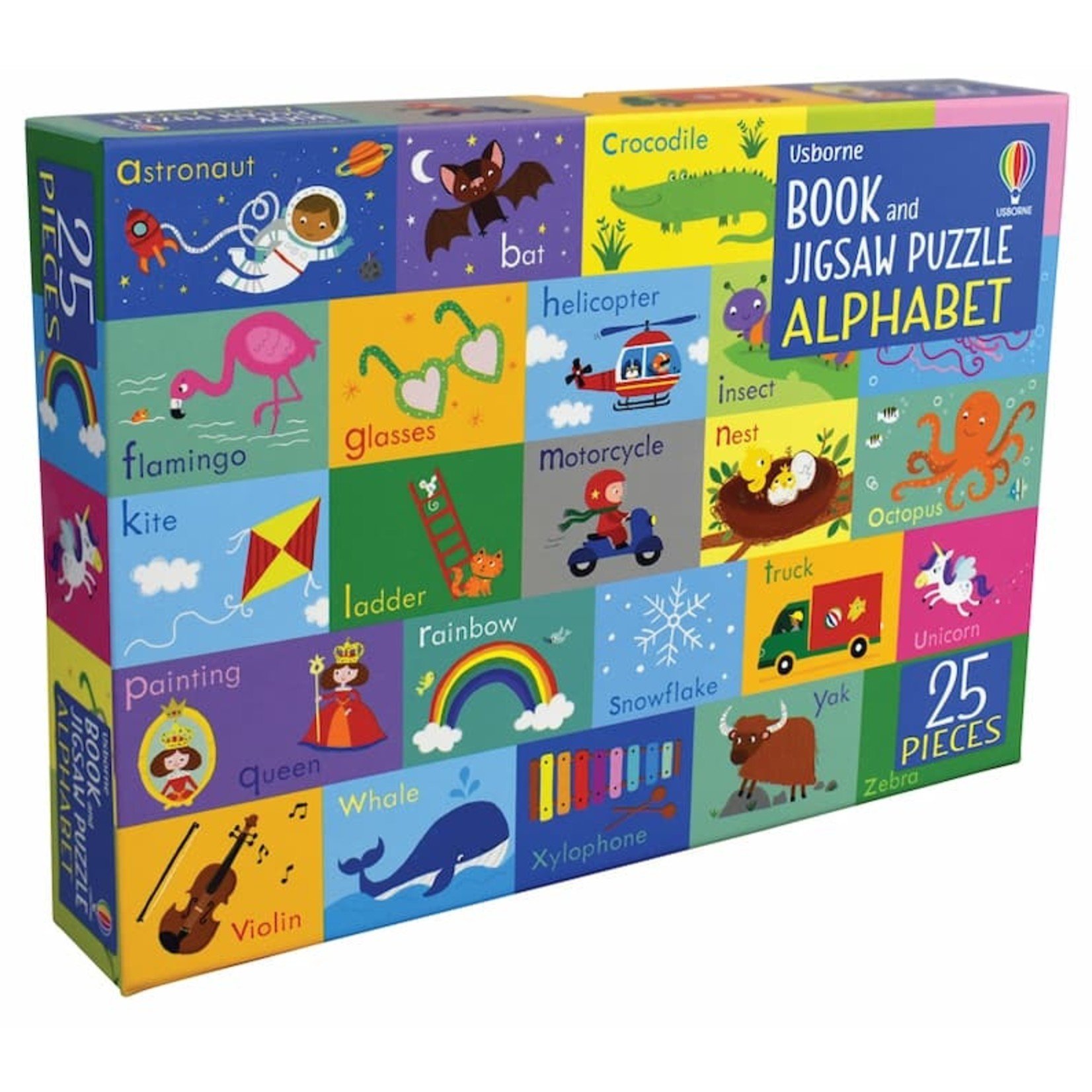 Usborne Alphabet, 25-Piece Jigsaw Puzzle (with Book)