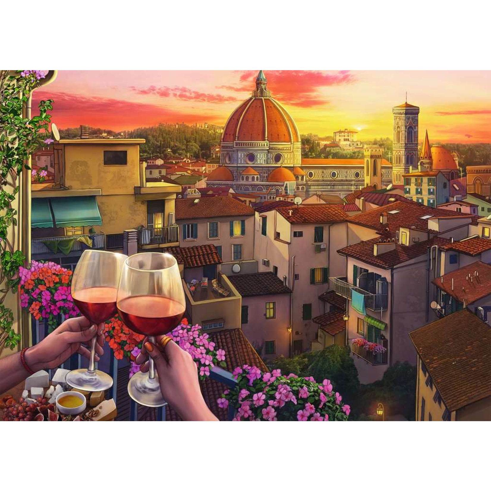 Ravensburger Cozy Wine Terrace, 500-Piece Jigsaw Puzzle