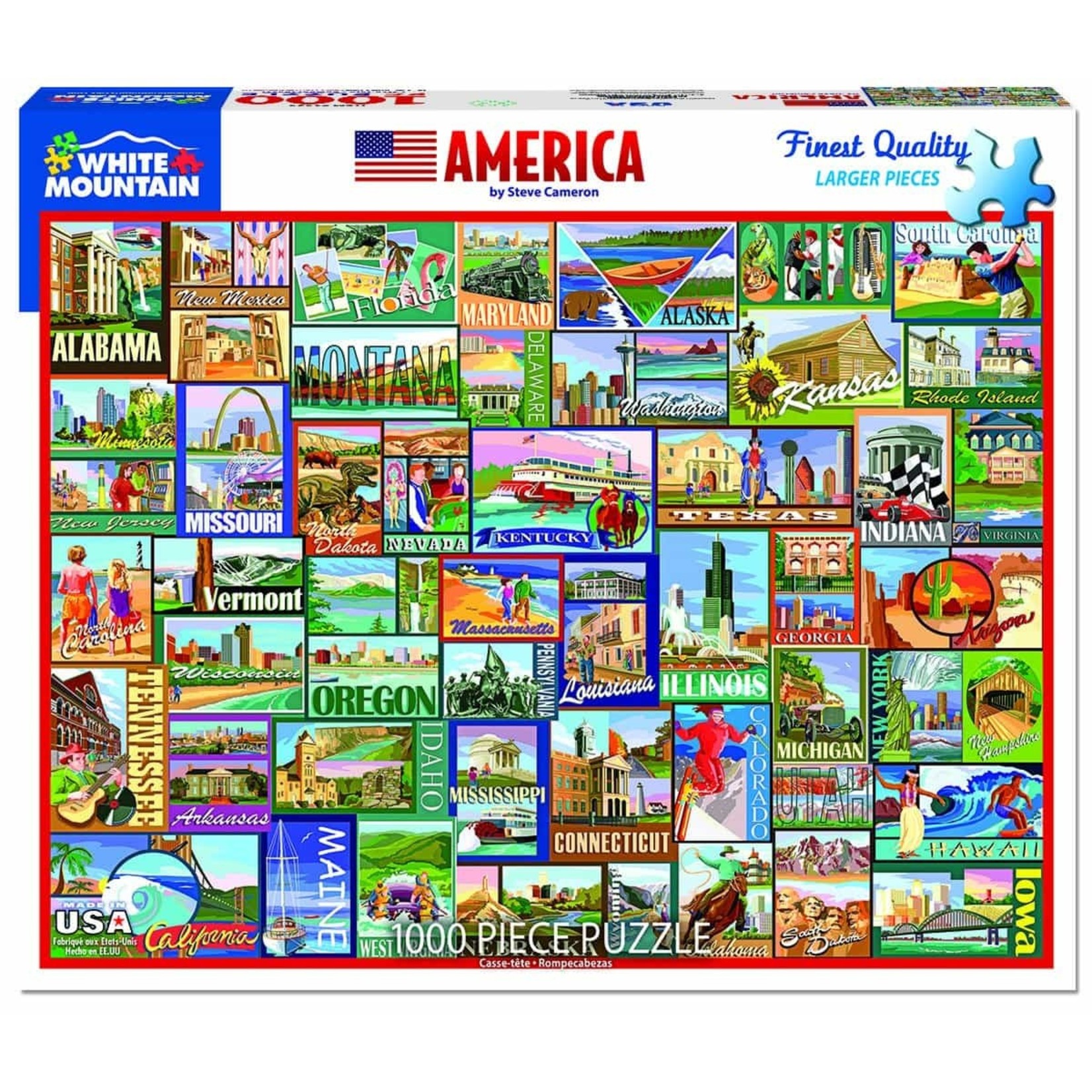 White Mountain Puzzles America, 1000-Piece Jigsaw Puzzle