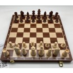 Worldwise Imports 15-Inch Folding Chess Set (Wood, Alpha-Numeric Board)