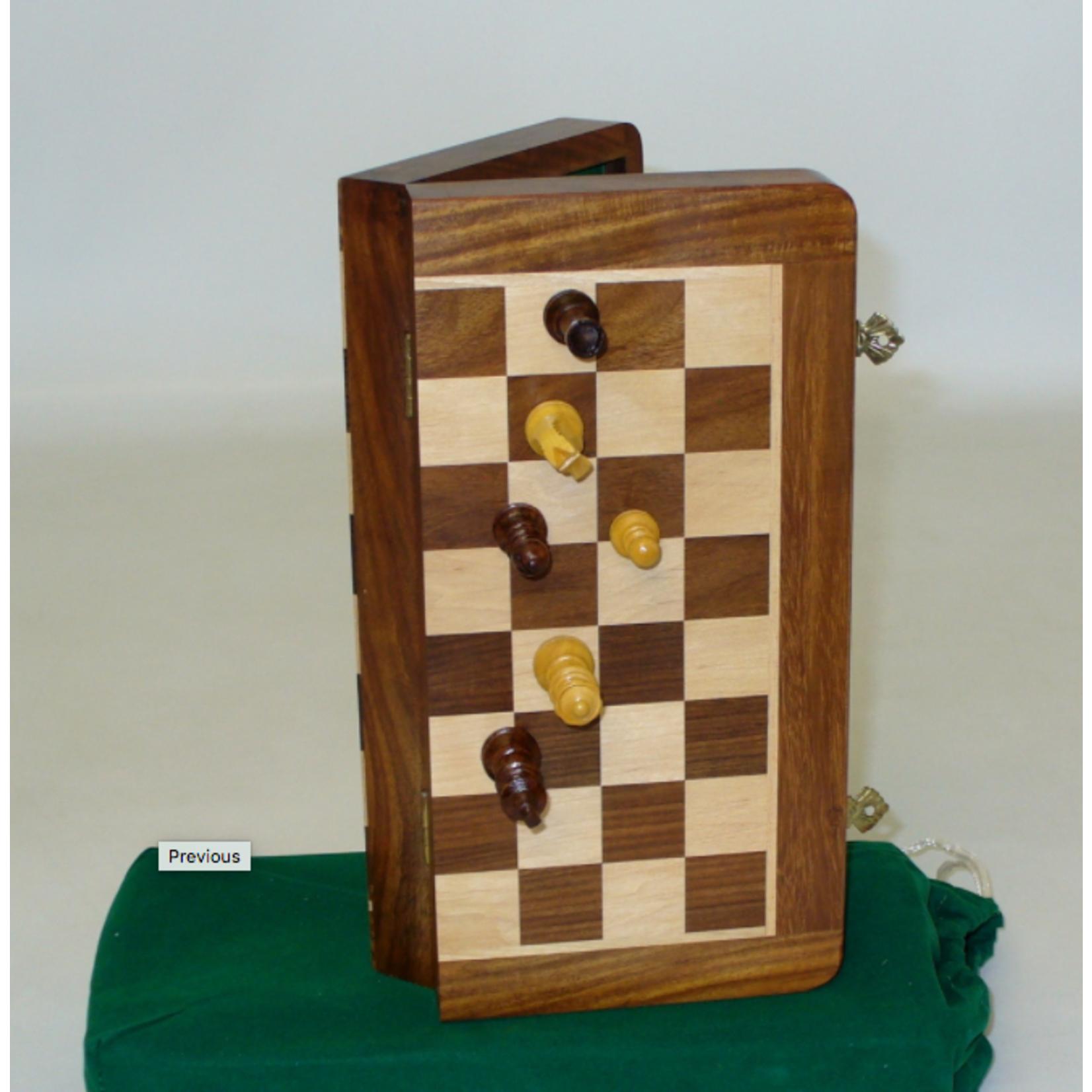 Worldwise Imports Magnetic Folding Chess Set (Sheesham Wood)