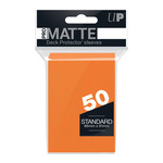 Ultra Pro Card Sleeves: PRO-Matte Sleeves by Ultra PRO (Orange, 50 count)