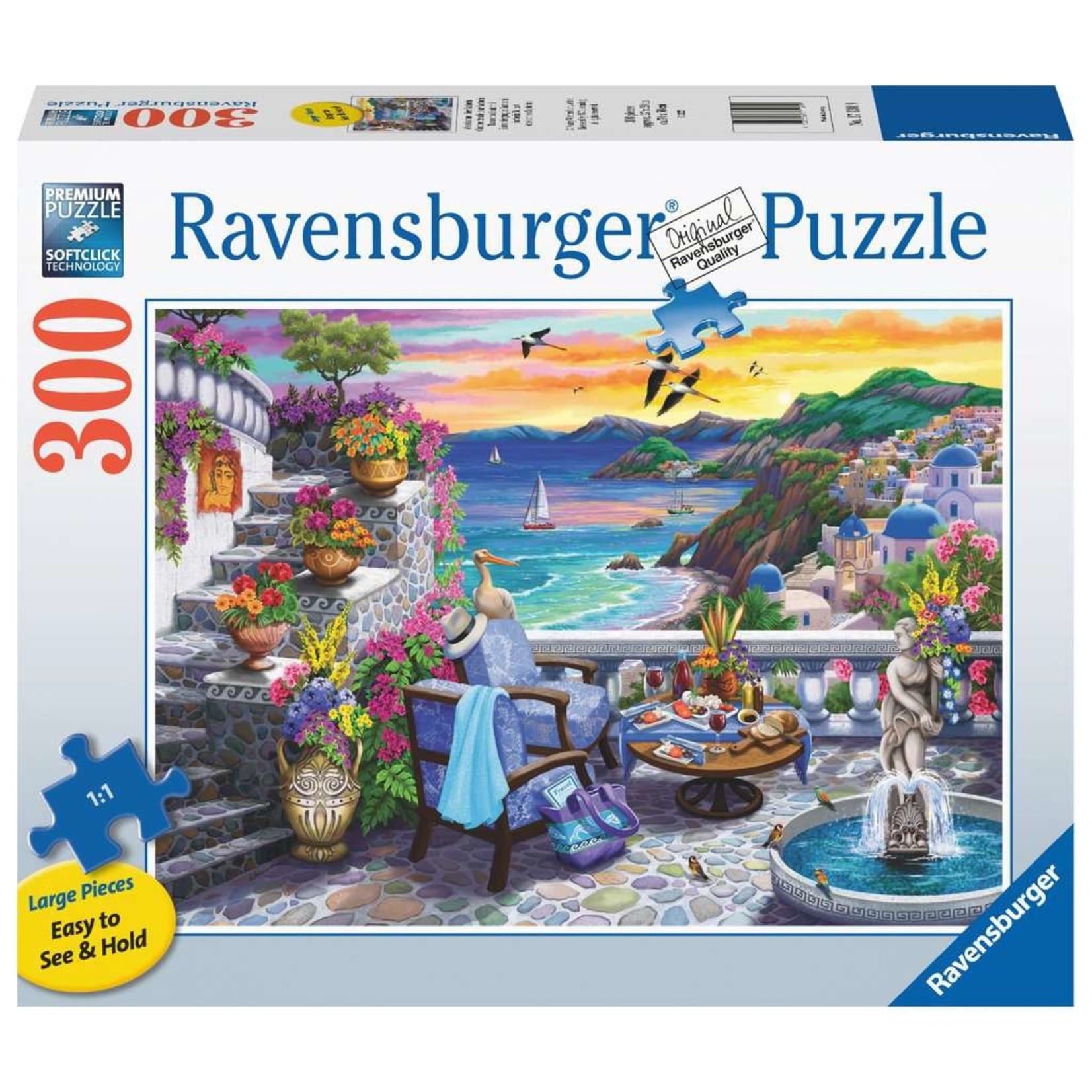 Ravensburger Santorini Sunset, 300-Piece Large-Format Jigsaw Puzzle