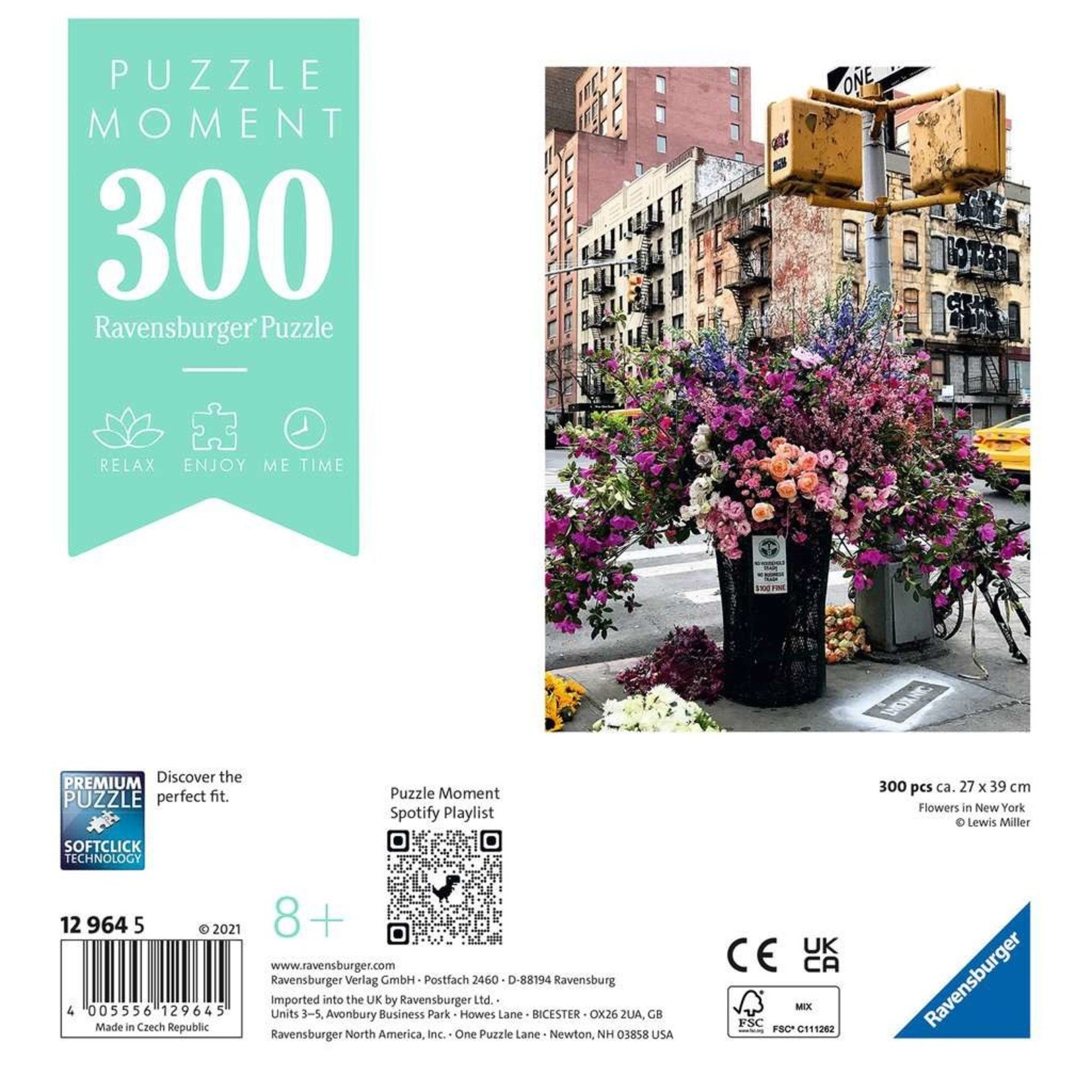 Ravensburger Puzzle Moment: Flowers in New York, 300-Piece Jigsaw Puzzle