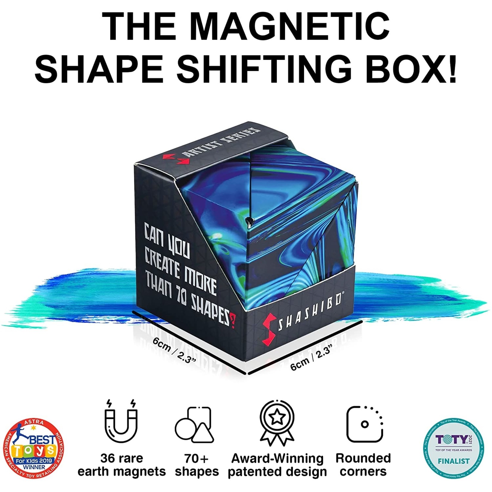 Fun in Motion Toys Shashibo Cube: Mystic Ocean (Artist Series)