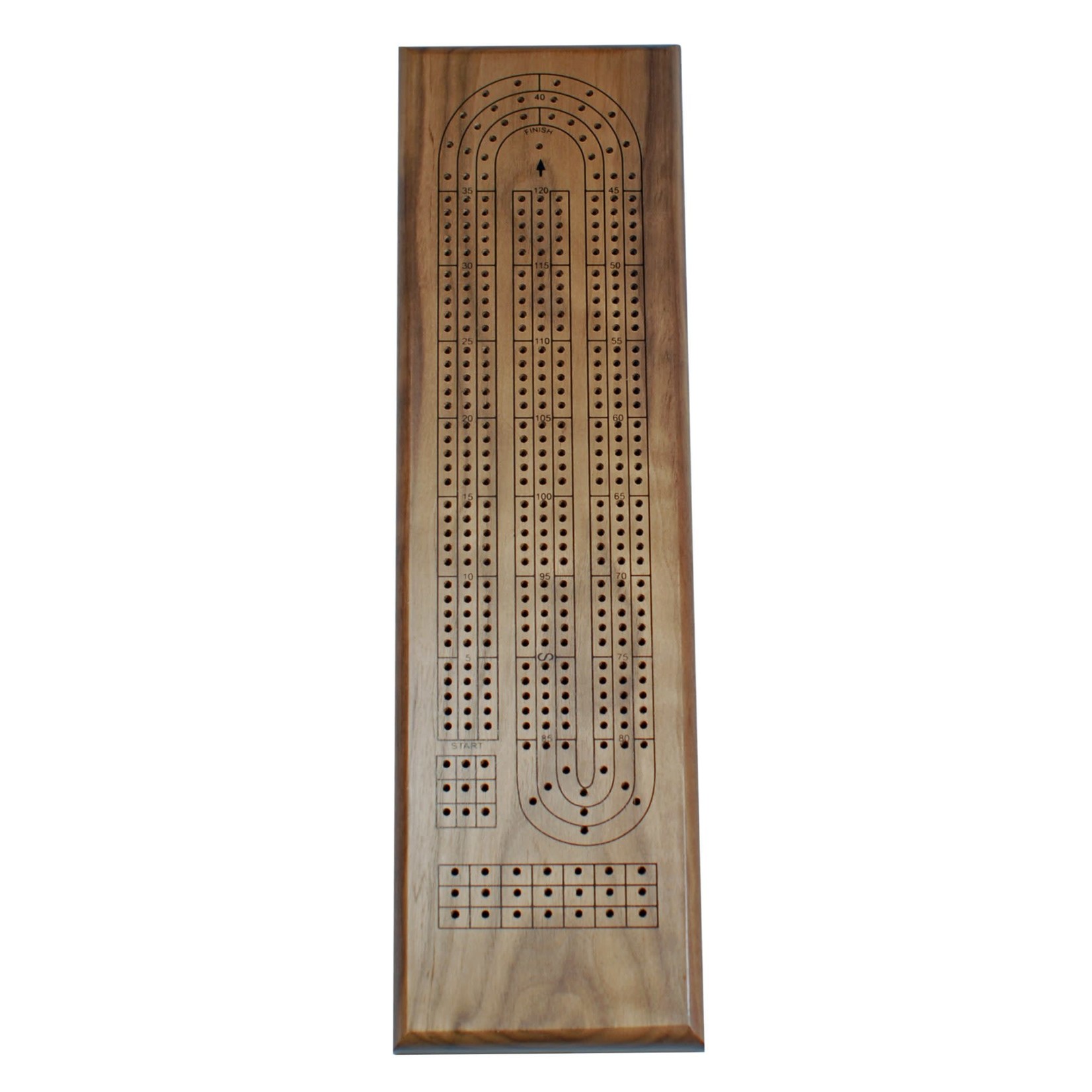Wood Expressions 3-Track Cribbage Board (Walnut)