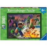 Ravensburger Monster Minecraft, 100-Piece Jigsaw Puzzle