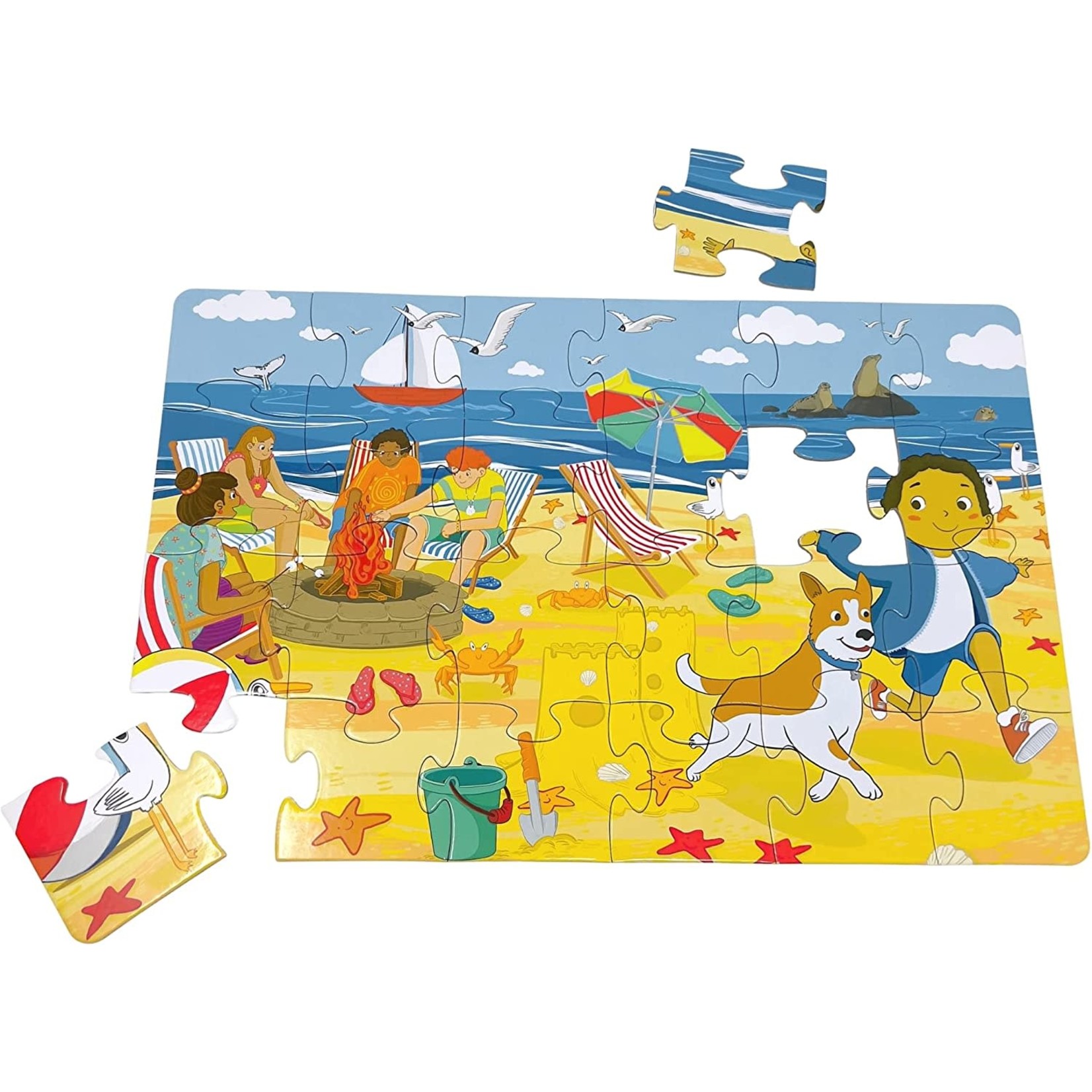 Upbounders Low Tide at Ocean Beach, 24-Piece Jigsaw Puzzle (Jumbo)