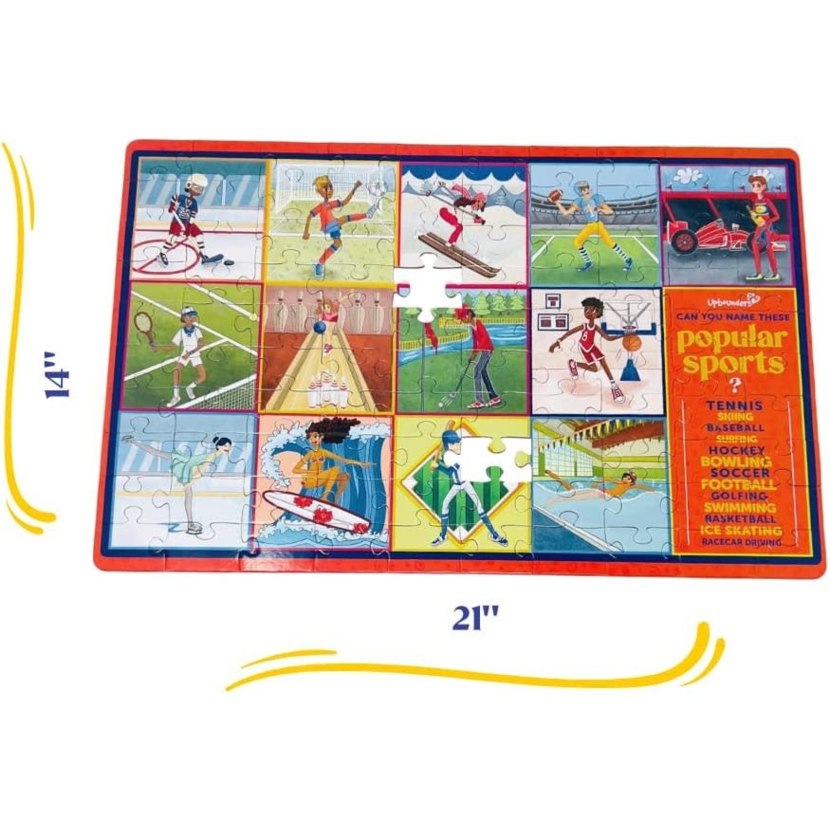 Upbounders Popular Sports, 100-Piece Jigsaw Puzzle (Jumbo)