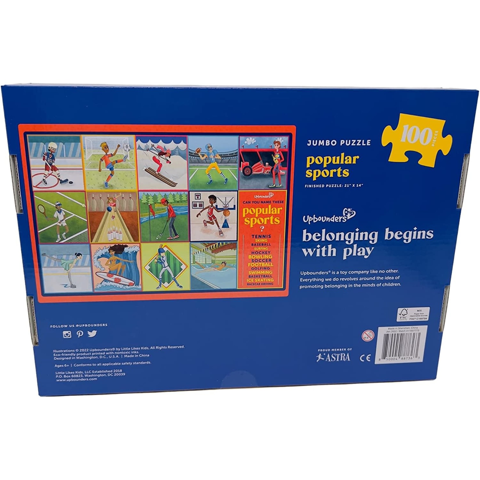 Upbounders Popular Sports, 100-Piece Jigsaw Puzzle (Jumbo)