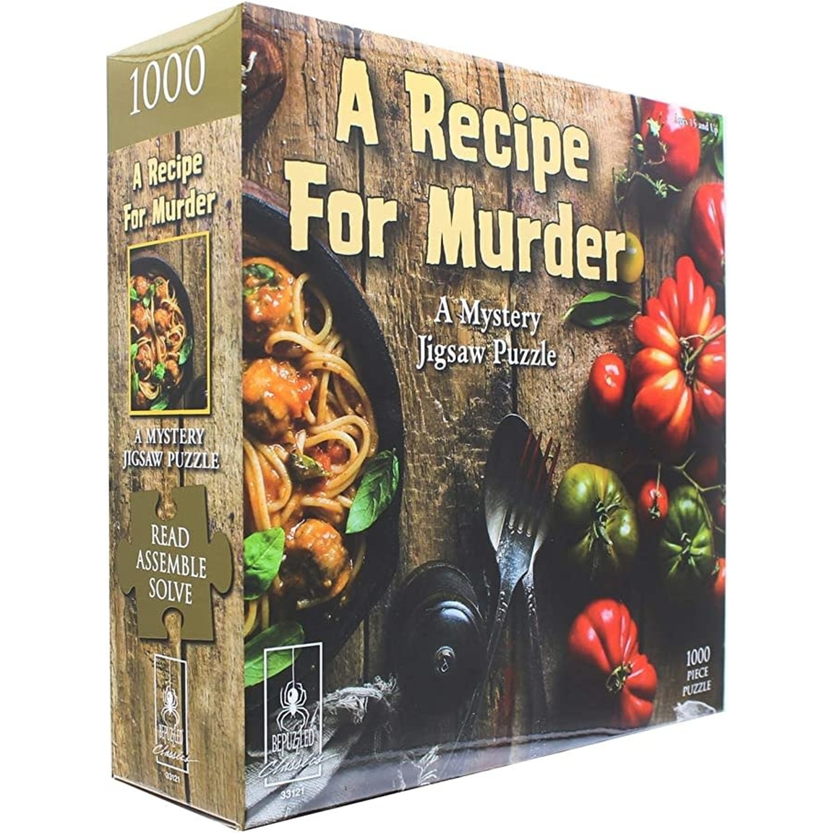 BePuzzled Mystery Puzzle: Recipe for Murder, 1000-Piece Jigsaw Puzzle