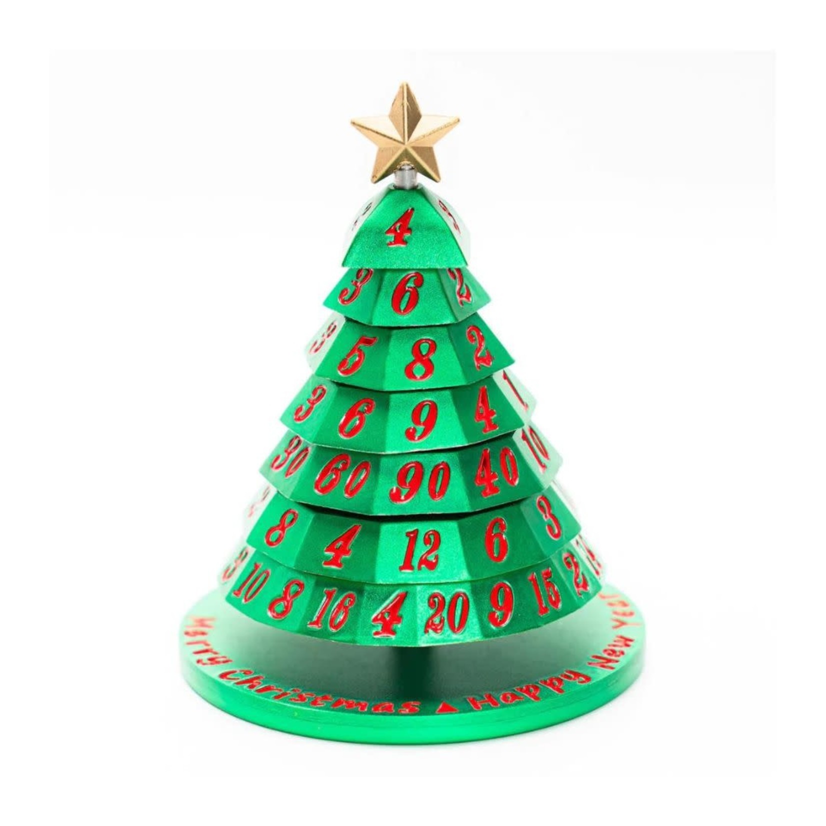 Hymgho Dice US 7-Level Dice Set: Christmas Tree Design (Green)