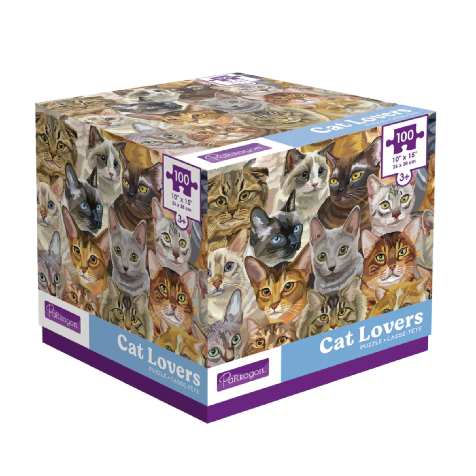 Parragon Cat Lovers, 100-Piece Cube Jigsaw Puzzle