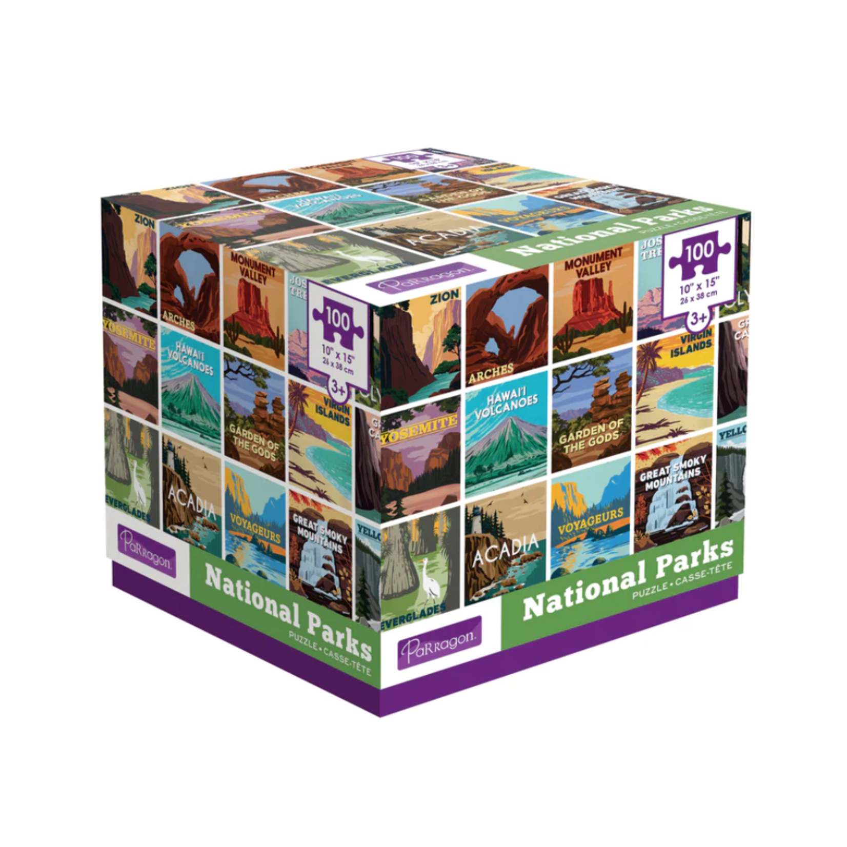 Parragon National Parks, 100-Piece Cube Jigsaw Puzzle