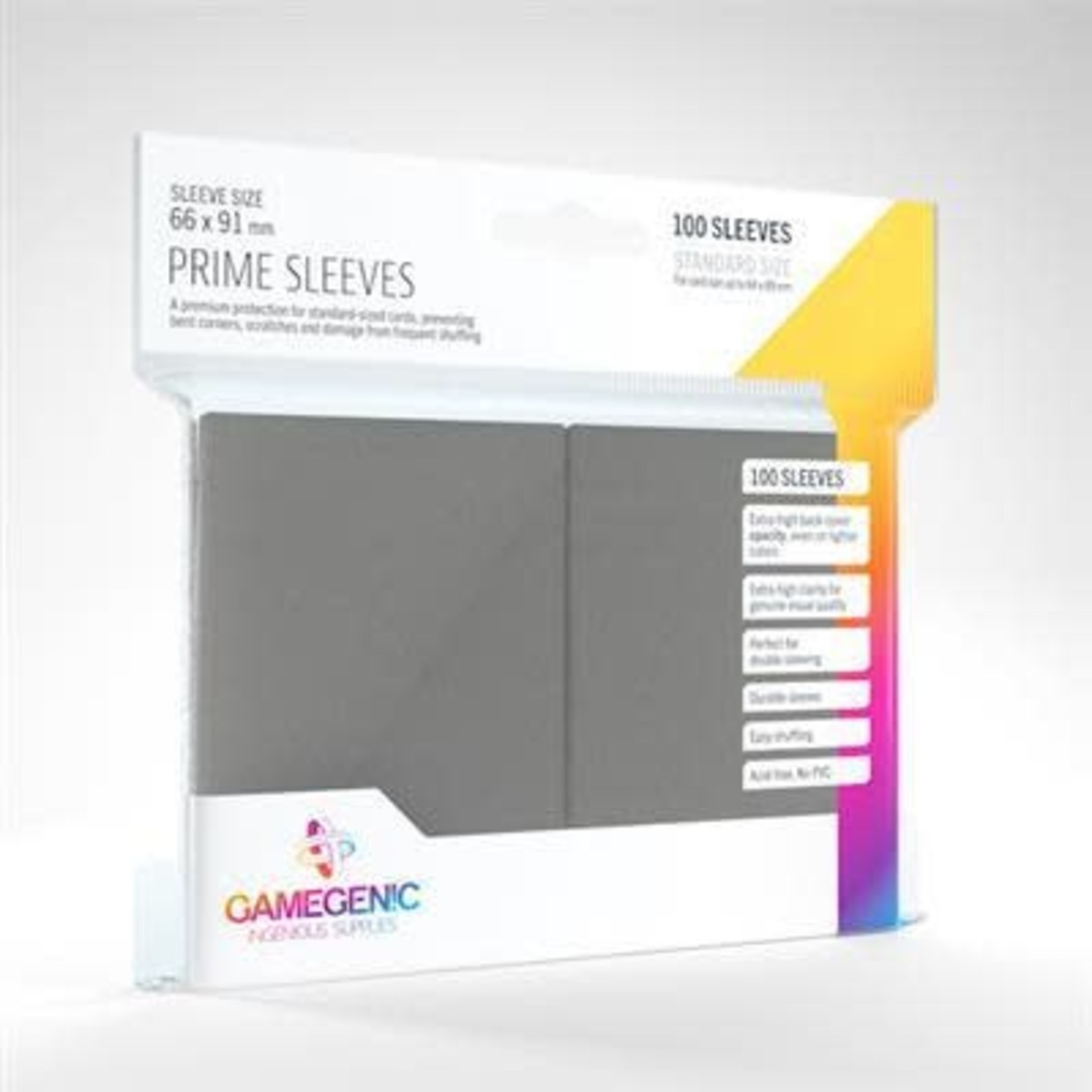 Gamegenic Card Sleeves: Gray, Standard (100 Count)