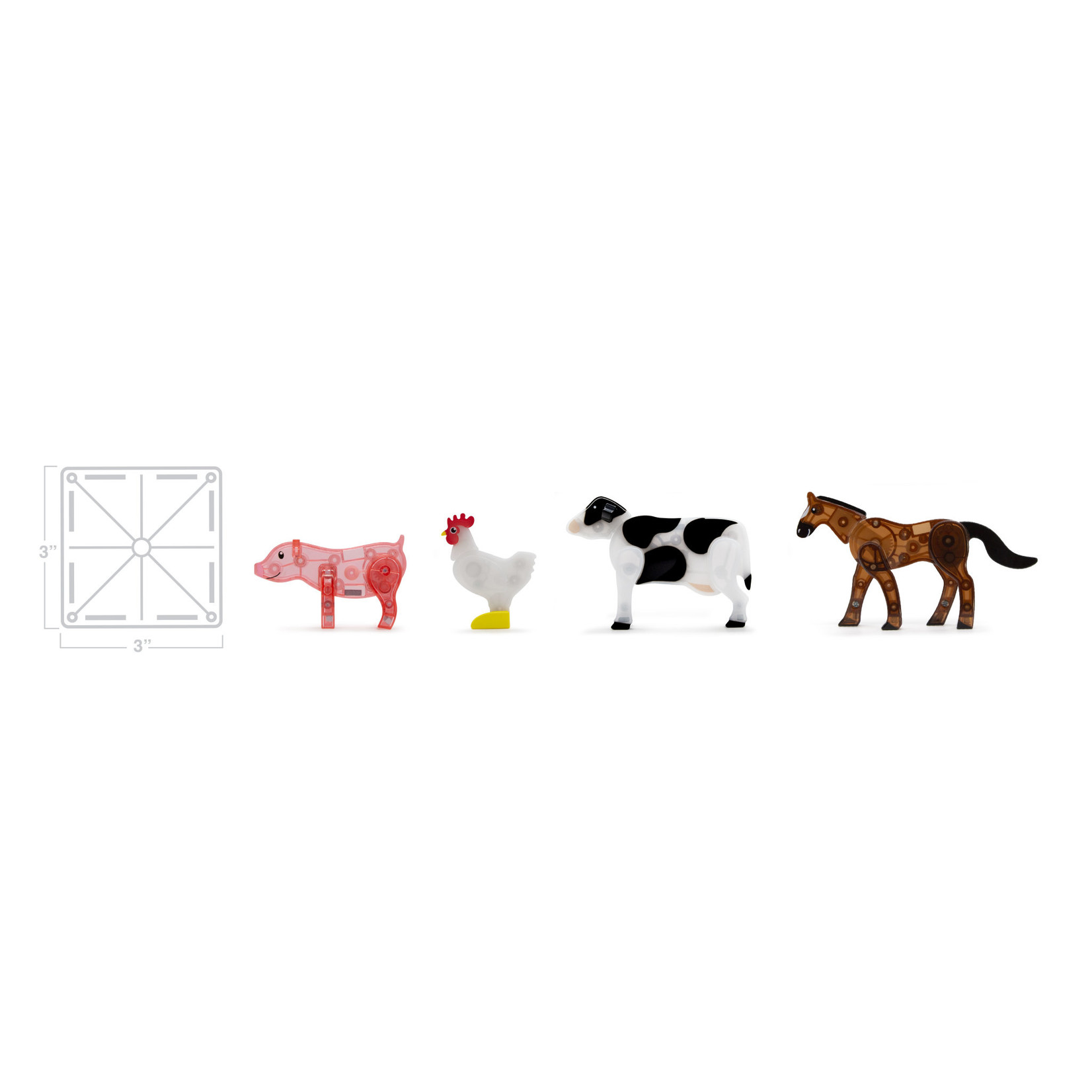 Magna-Tiles Magna-Tiles: Farm Animals (25 Pieces)