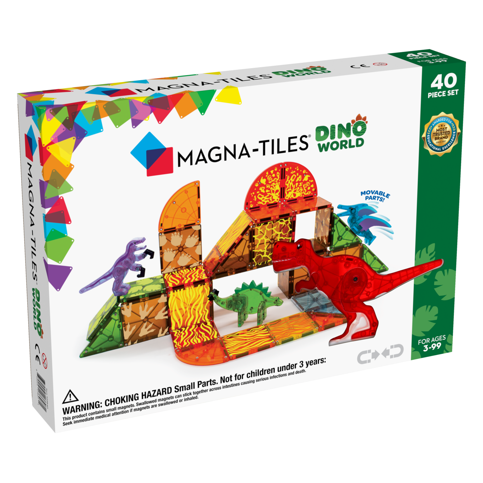 Magna-Tiles Magna-Tiles: Dino World (40 Pieces)